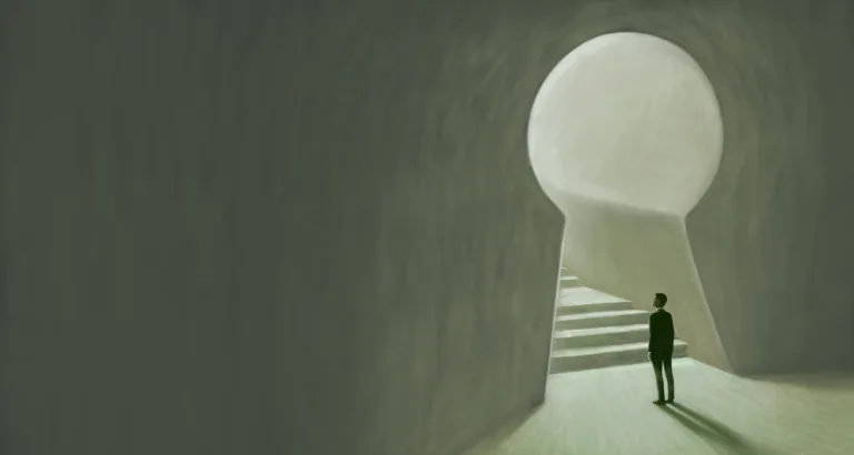 Változást szimbolizáló folyosó