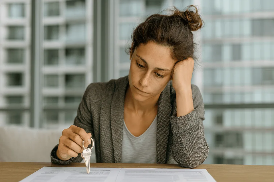 Nő szerződést olvas