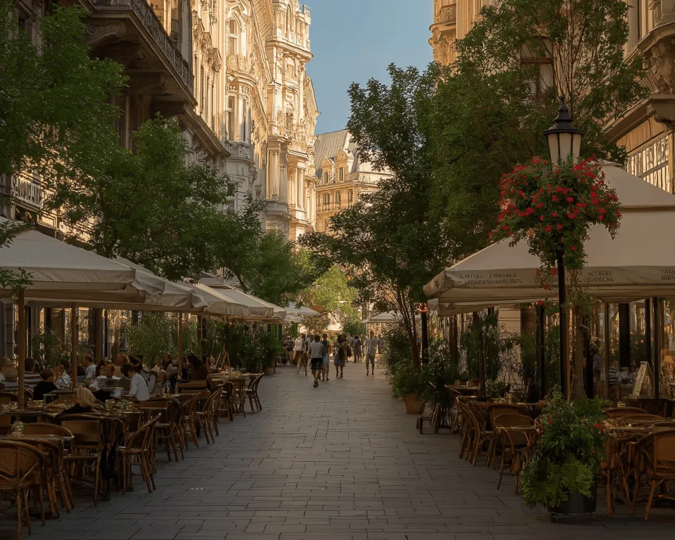 illustration auf Budapest strasse
