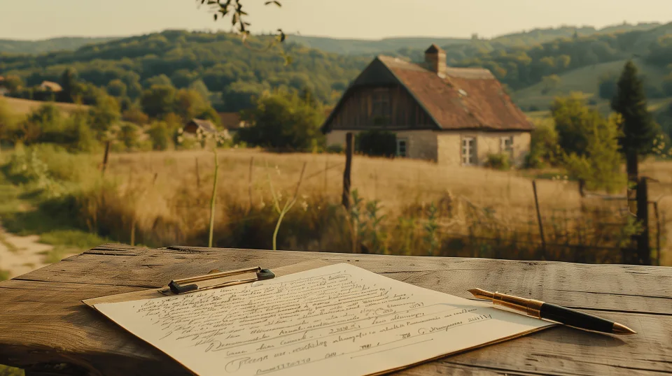 Illusztráció vidéki ingatlanról